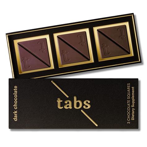 Buy Tabs Chocolate Squares for Couples (1 Box) - Dark Chocolate Bar to Improve Mood - Vegetarian ...