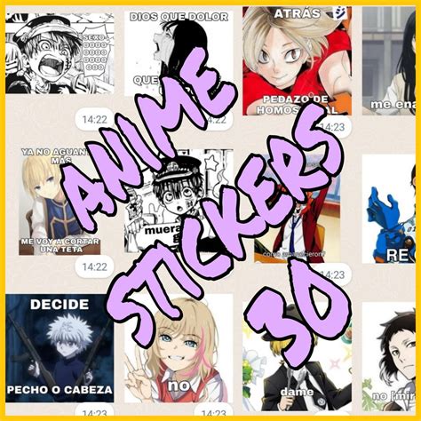 best Anime Whatsapp Stickers 30 Pack - Tprintable