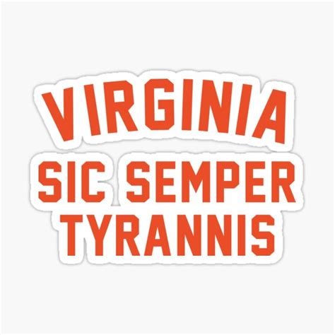 "The Virginia Motto (State Motto of Virginia)" Sticker for Sale by franklinprintco | Redbubble