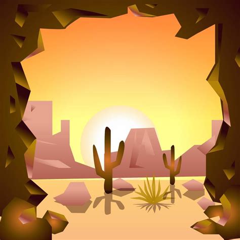 Desert Vector Background 9576559 Vector Art at Vecteezy