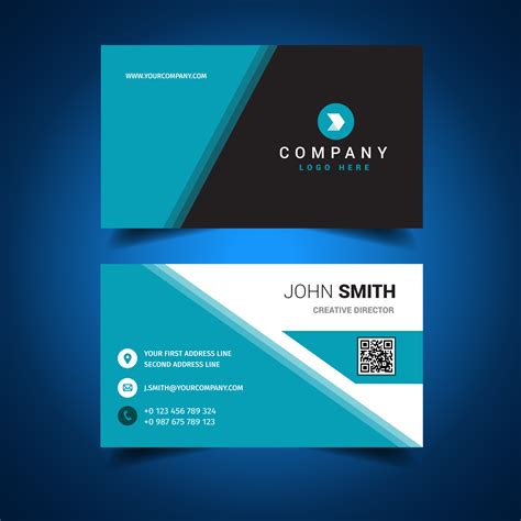 Blue Cool Business Card 212935 Vector Art at Vecteezy