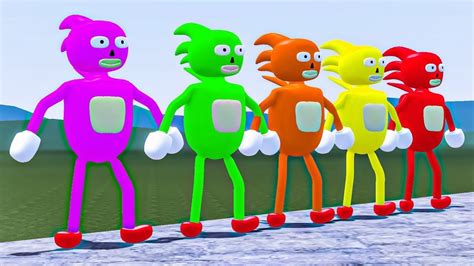 3D SANIC CLONES ALL COLORS ALL COLORS In Garry's Mod! - YouTube