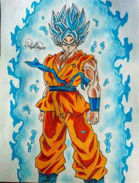 Drawing Goku SSJ Blue Fukkatsu No F | DragonBallZ Amino