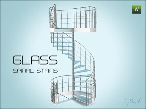 The Sims Resource - Glass spiral stairs