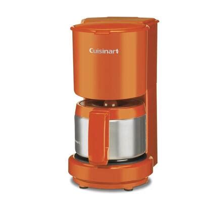 Cuisinart 4-Cup Coffee Maker with Stainless Steel Carafe in Orange-DCC-450OR - The Home Depot