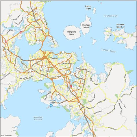 Map of Auckland, New Zealand - GIS Geography