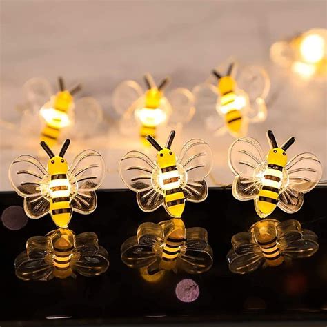 Honey Bee Fairy String Lights Battery Operated Bee String Light 9.8 ft ...