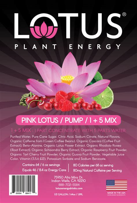 Pink Lotus Energy Concentrate | Healthy Energy Drink