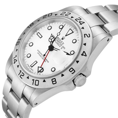 Rolex Explorer II White Dial Automatic Steel Mens Watch 16570 | SwissWatchExpo