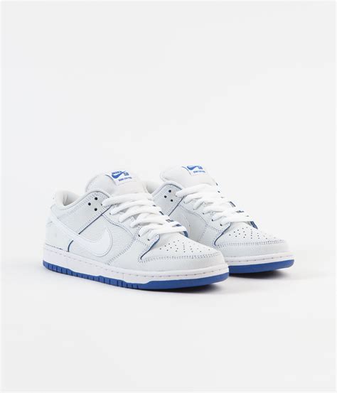 Nike SB Dunk Low Pro Premium Shoes - White / White - Game Royal | Releases.Flatspot