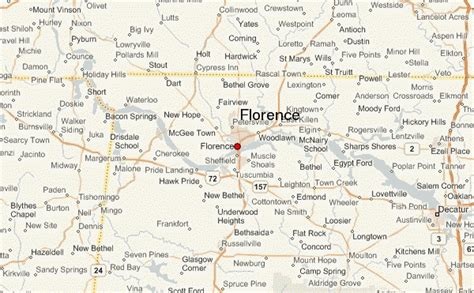 Florence Mapa de ubicación (Lauderdale County, Alabama, Estados ... | Lauderdale county, Genealogy