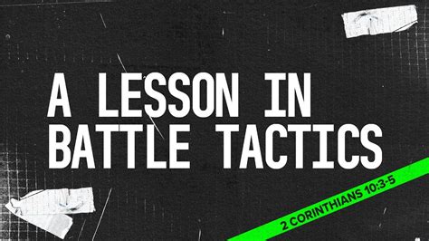 A Lesson In Battle Tactics | Sun Valley Daily Devotional - YouTube