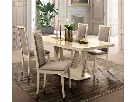 Camel Ambra Ivory Italian Large Extending Dining Table