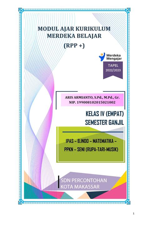 Modul AJAR KLS 4 SMS 1 - kurikulum merdeka - MODUL AJAR / RENCANA ...