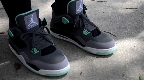 *ON FOOT* Air Jordan 4 "Green Glow" 1080p HD 2013 Release #teamearly ...