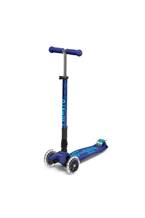 Micro Maxi Micro Deluxe LED Foldable 3Tekerlekli Scooter Navy Blue ...