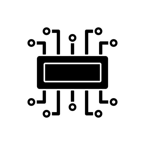 Microcontroller black glyph icon 2353409 Vector Art at Vecteezy