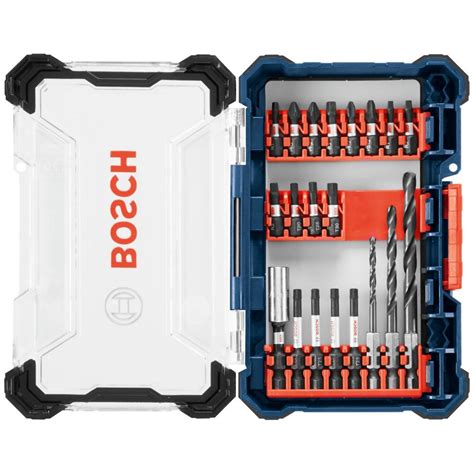 Bosch Impact Drill Accessories Set with Black Oxide Coating, Case ...