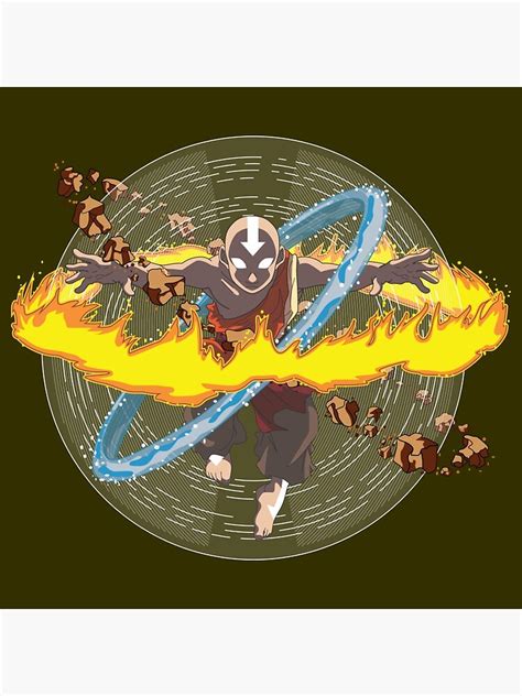 "Avatar Aang Bending All Elements" Photographic Print for Sale by egrjhn | Redbubble