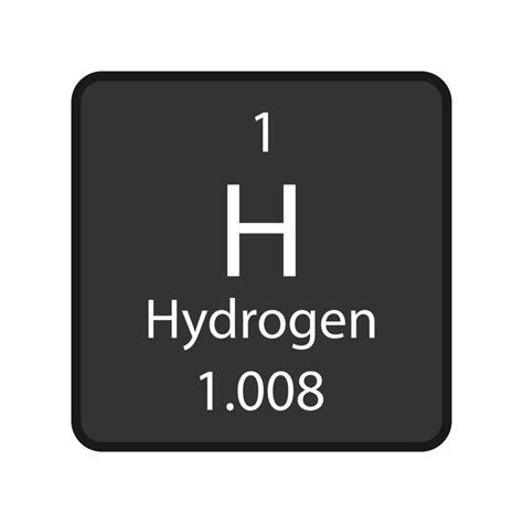 Hydrogen symbol. Chemical element of the periodic table. Vector illustration. 11516599 Vector ...