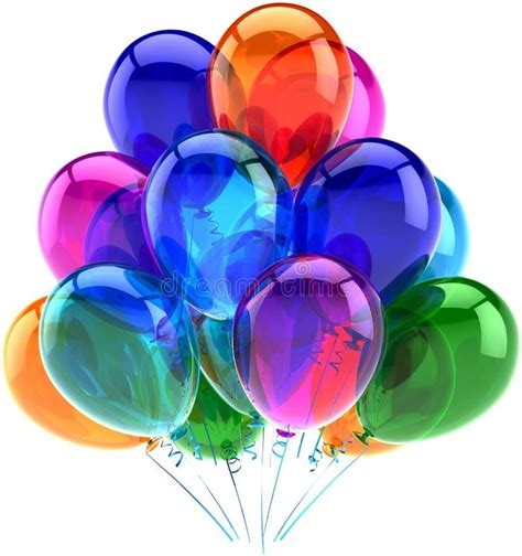 Balloons party happy birthday decoration colorful. Translucent. Joy fun ...