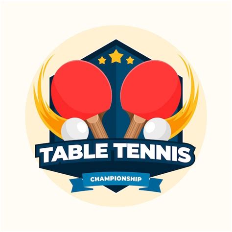 Free Vector | Detailed table tennis championship logo