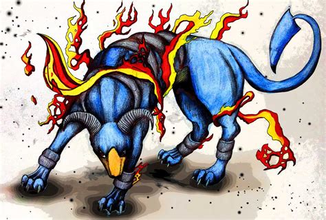 Shiny Houndoom by XantheUnwinArt on DeviantArt