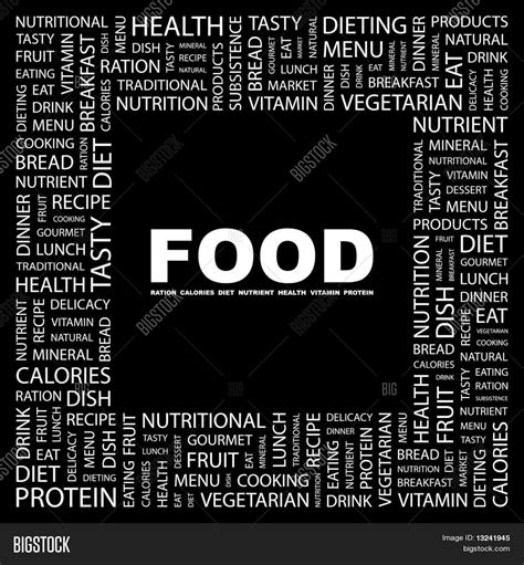 FOOD. Word Collage On Vector & Photo (Free Trial) | Bigstock