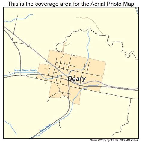 Aerial Photography Map of Deary, ID Idaho