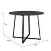 Round Dining Room Table Kitchen Black Furniture Small Modern Rustic ...