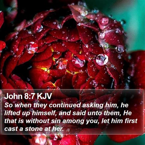 John 8:7 KJV Bible Verse Images