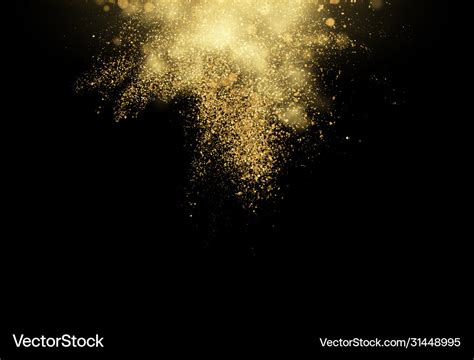 Gold glitter dust texture design element golden Vector Image