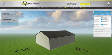 Using the 3D Building Designer from Worldwide Steel Buildings