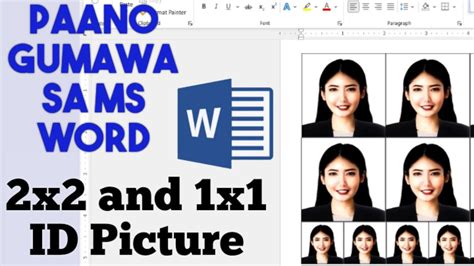 2x2 And 1x1 Id Pictures Using Microsoft Word 2022 How To Make Id Picture In Ms Word Youtube ...