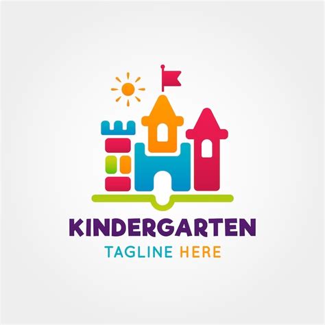 Free Vector | Kindergarten logo design template