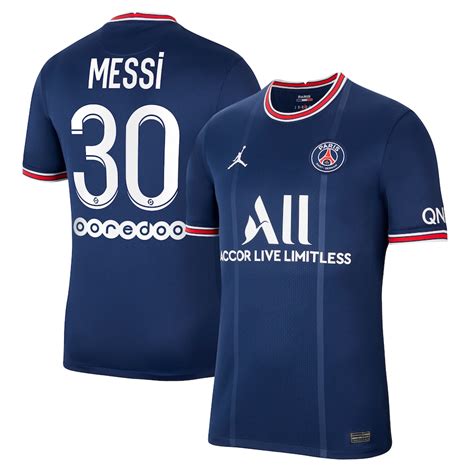 Lionel Messi Paris Saint-Germain Jordan Brand 2021/22 Home Breathe Stadium Replica Player Jersey ...