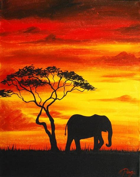 African Elephant Painting - African Elephant by Emily Page | Africa painting, Elephant painting ...