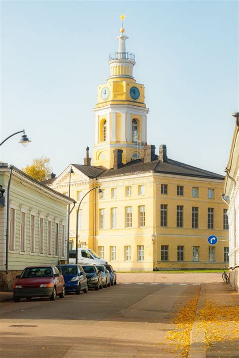 Old Town Hall of Hamina at Sunny Autumn Day, Finland Stock Image - Image of facade, clock: 198520815