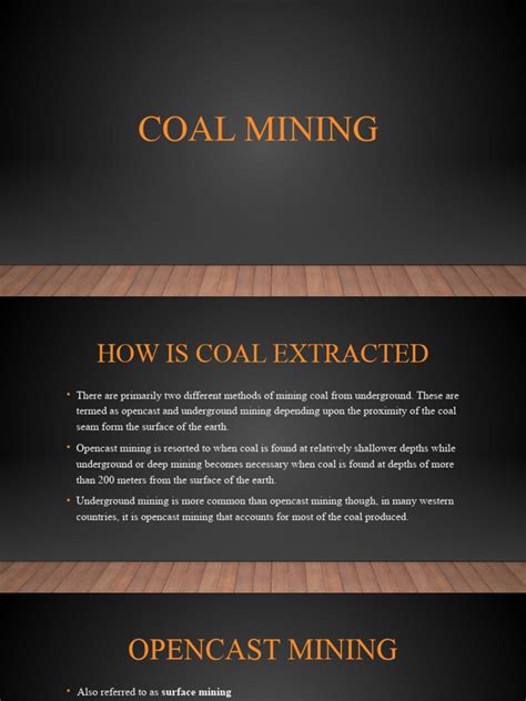 Coal Mining | PDF