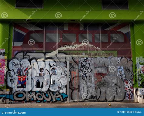 Graffiti with Union Jack in the Background Editorial Stock Photo ...