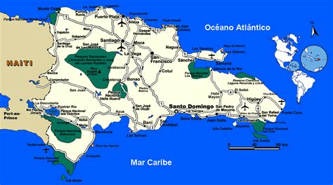 Mapa parques nacionales república dominicana