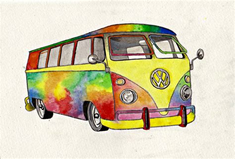 Hippie Van Drawing at GetDrawings | Free download