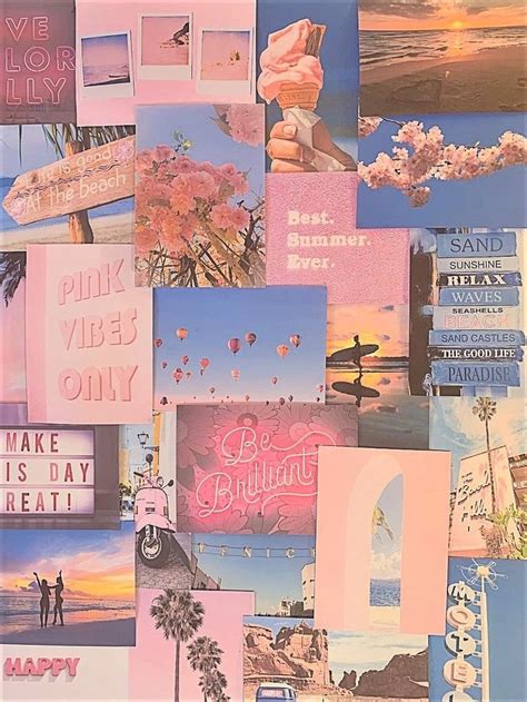 Pretty Peachy Pink Pastel Aesthetic Blue Large A4 Size Wall | Etsy in 2022 | Pastel pink ...