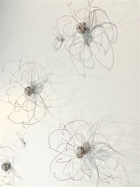 Home Decor Wall Decor Wall Hanging Wire Art Four Flowers - Etsy