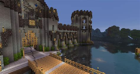 The drawbridge behind the PsyCastle. | Minecraft buildings, Minecraft creations, Minecraft