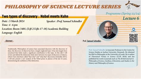 Philosophy of Science Lecture Series - Two Types of Discovery: Nobel Meets Kuhn | University ...