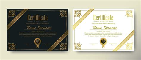 Luxury gold certificate with gold frame color 27423975 Vector Art at ...