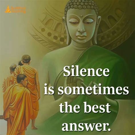 Silence is sometimes the best answer. | Buddha quote, Buddhism quote, Buddhist quotes