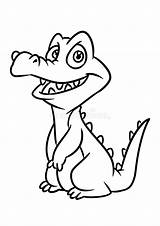 Cartoon Crocodile Coloring Pages sketch template