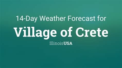 Village of Crete, Illinois, USA 14 day weather forecast